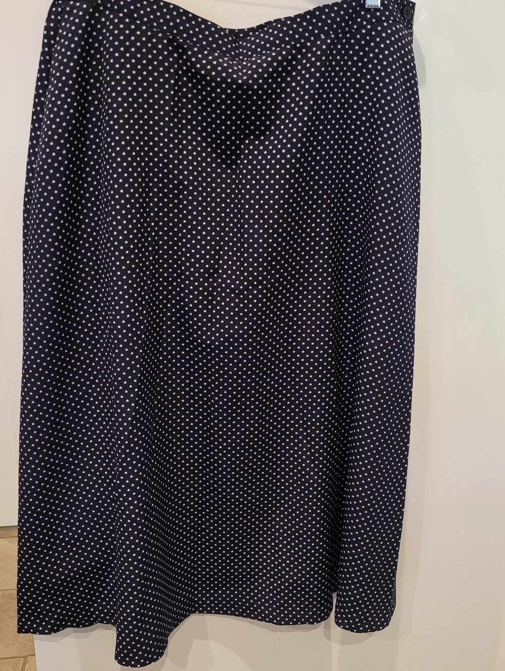 Vintage Joan  Leslie Size 18 Navy Blue Star Print Ladies Skirt